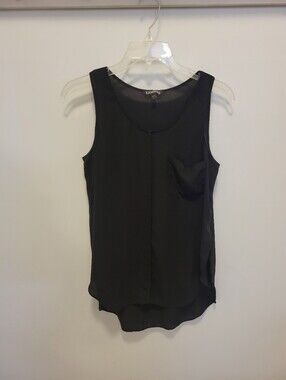 Express Black Sleeveless Shear Top